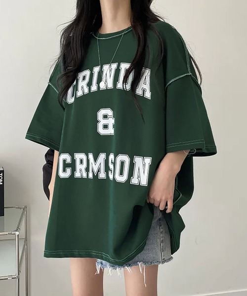 

Футболка оверсайз NinaetLina, зеленая