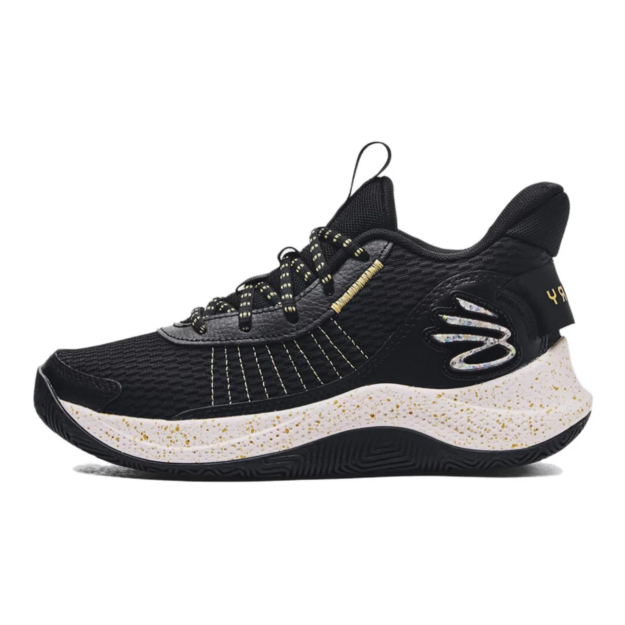Under Armour Curry 3 Slip Resistant Abrasion Resistant низкие детские баскетбольные кроссовки Black White Unisex