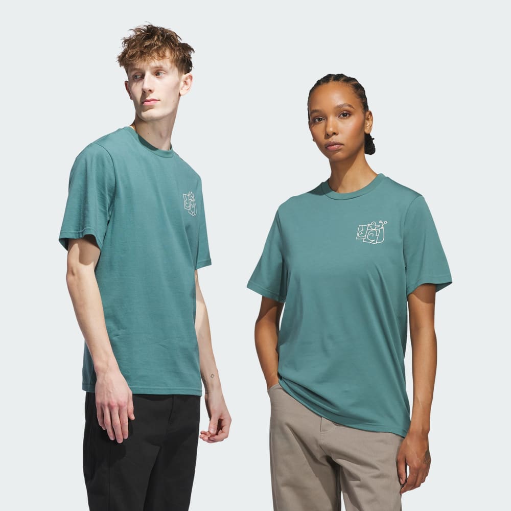 

Спортивная футболка Adidas Shmoofoil Stairs Tee, цвет Preloved Teal/Alumina