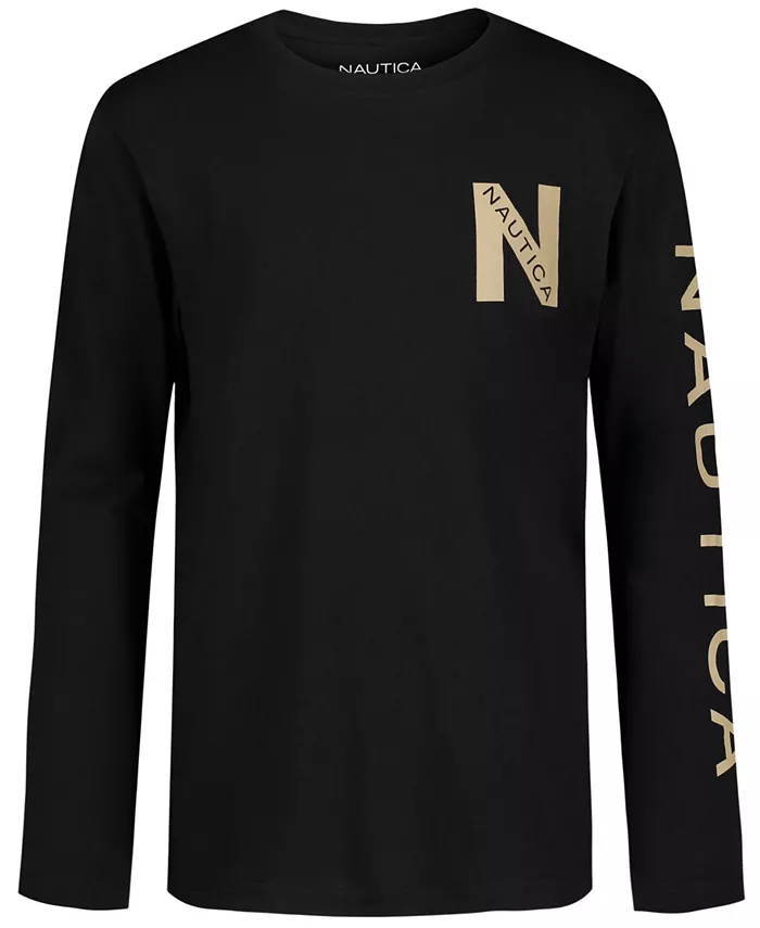 

Футболка с длинным рукавом для малышей и мальчиков N Nautica, черный