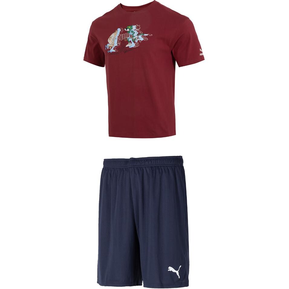 

Повседневная спортивная одежда для мужчин Красный + Темно-синий Puma, красный/темно-синий