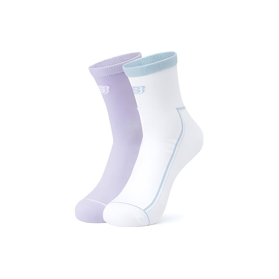 

Низкие носки унисекс 2 пары Skechers, белый/фиолетовый