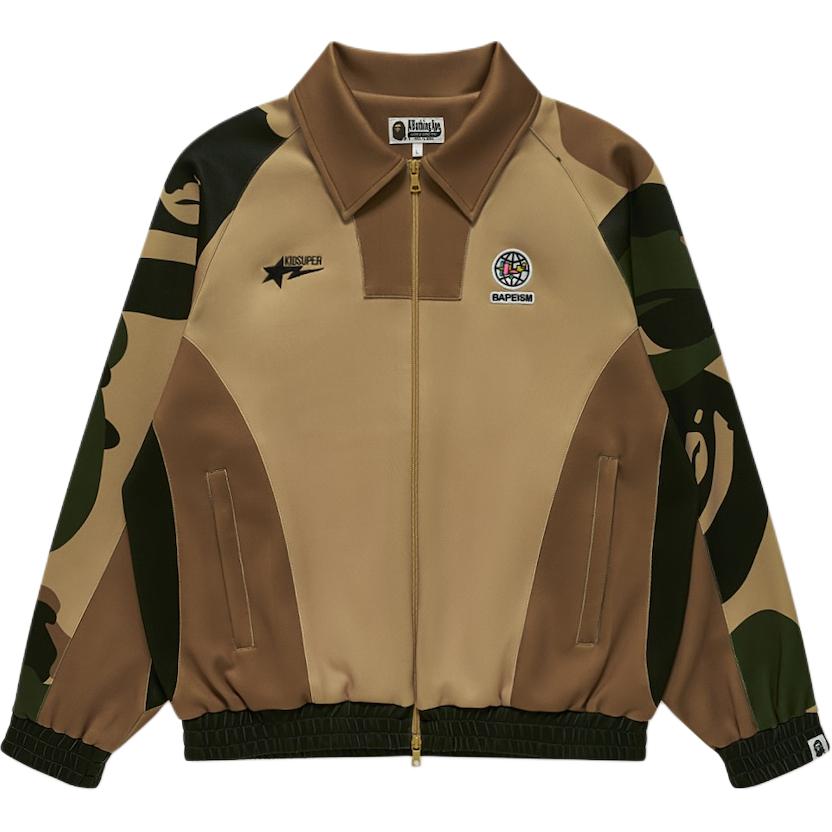 A BATHING APE Куртка-толстовка Bape X KidSuper в технике пэчворк, Khaki — фото 2