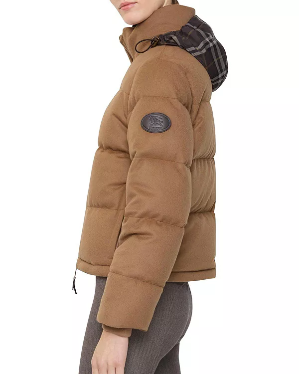 Пуховая куртка Burberry Ambleside, кашемировая, коричневый — фото 2
