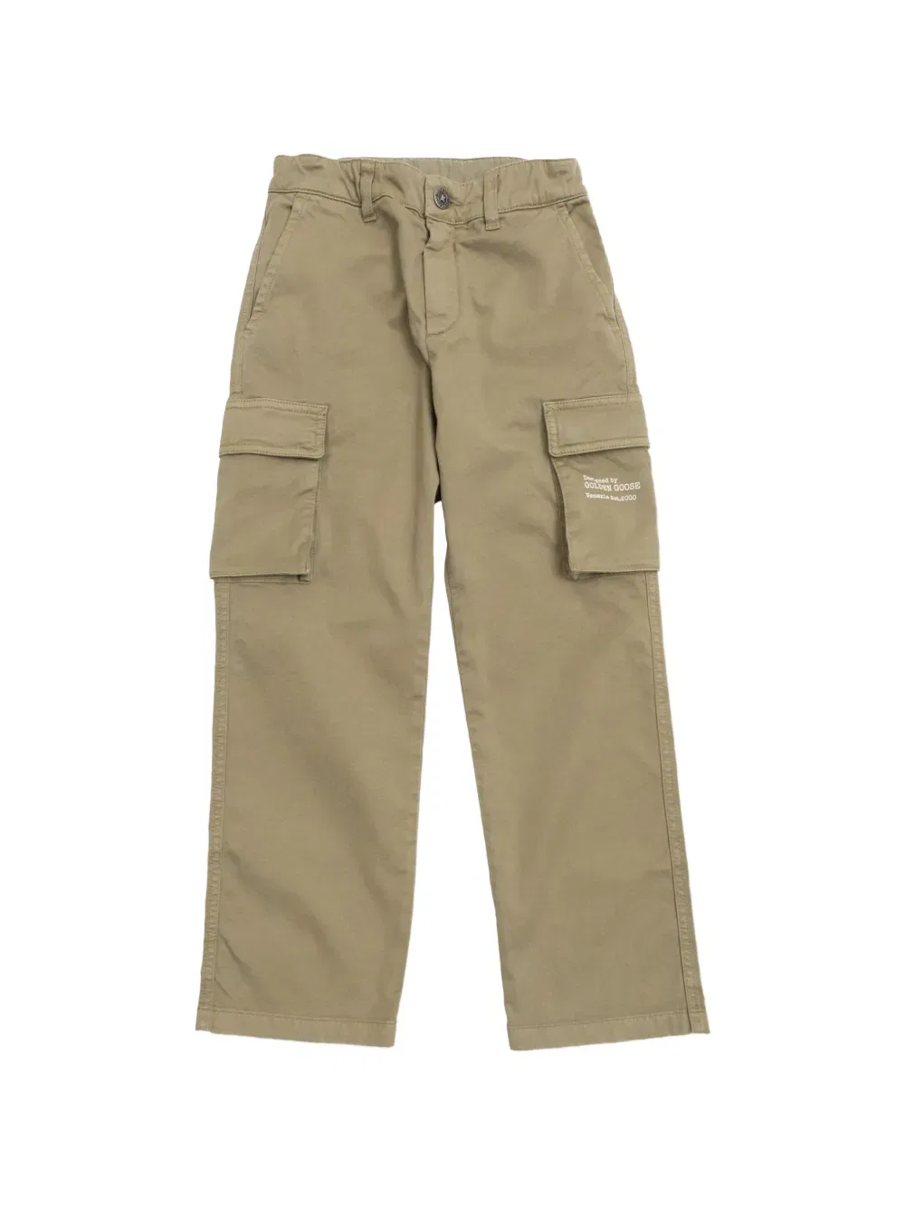 Брюки-карго на пуговицах Golden Goose Kids, нейтральный