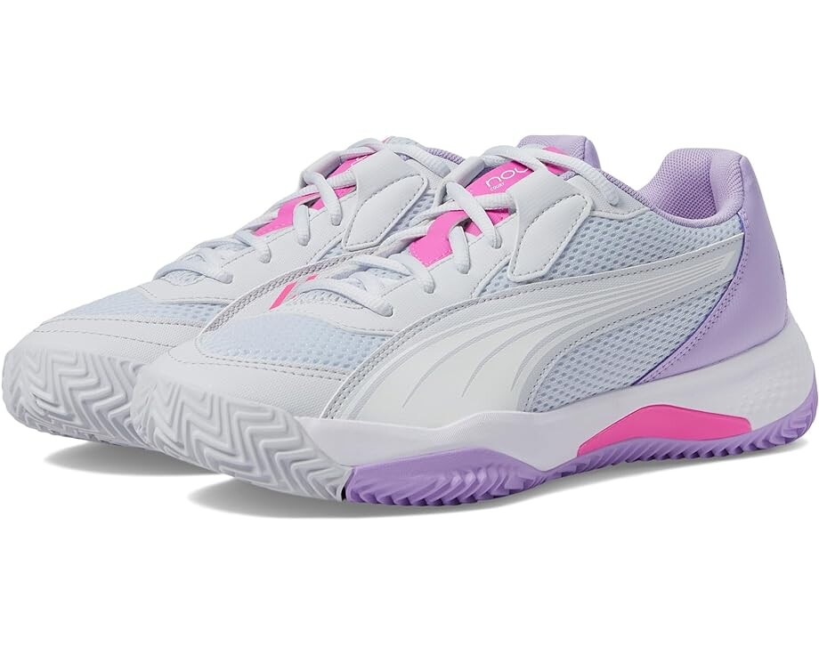 

Кроссовки PUMA Nova Court, цвет Silver Mist/Puma White/Vivid Violet