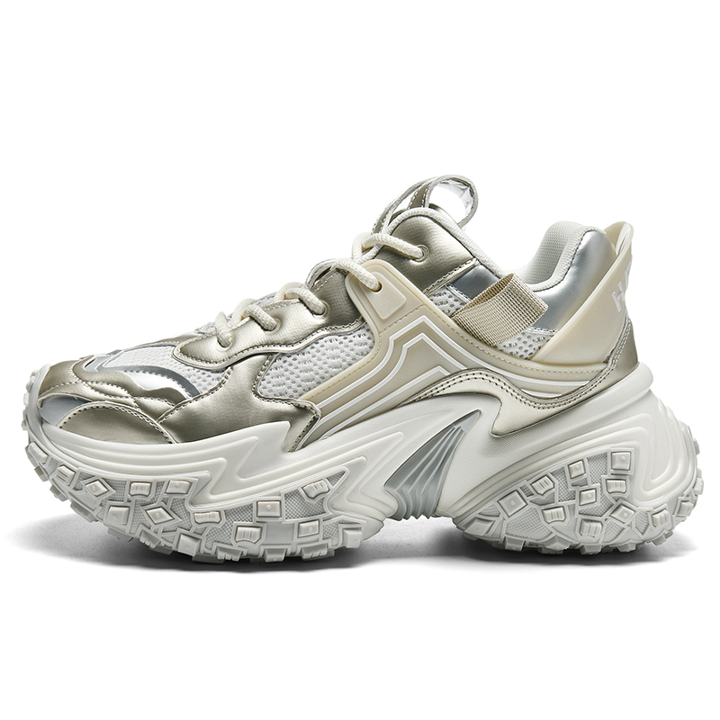 

Kuding Устойчивые к истиранию дышащие утепленные низкие массивные кроссовки унисекс шампань, цвет Champagne