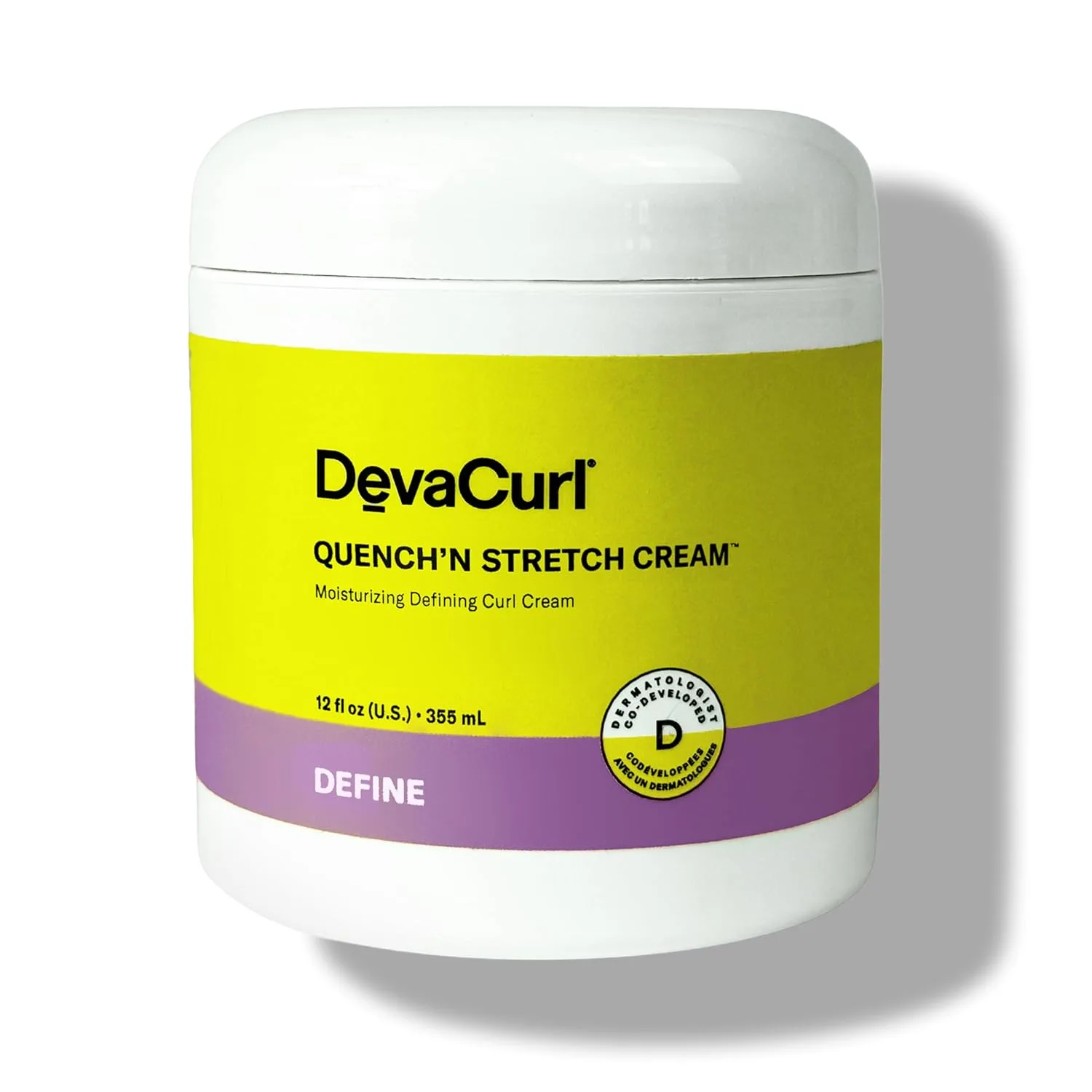 Увлажняющий крем для формирования локонов DevaCurl Quench'n Stretch Cream | Улучшает форму локонов | Не делает волосы жесткими | Не скручивает волосы