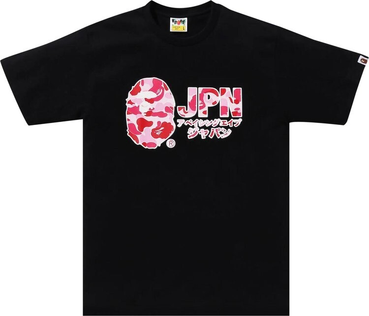

Футболка BAPE ABC Camo Jpn Katakana 'Black', черный