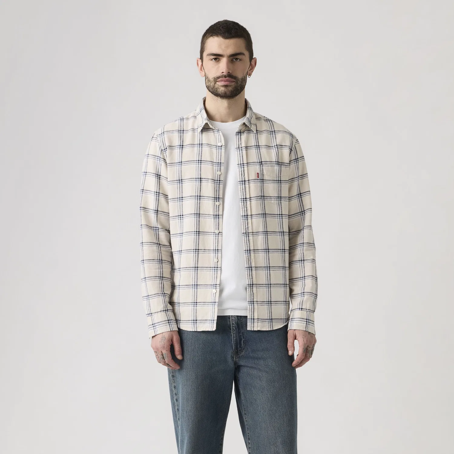 Рубашка Sunset с одним карманом, стандартного кроя, из хлопка и льна Levi's, Multi-Color — фото 3