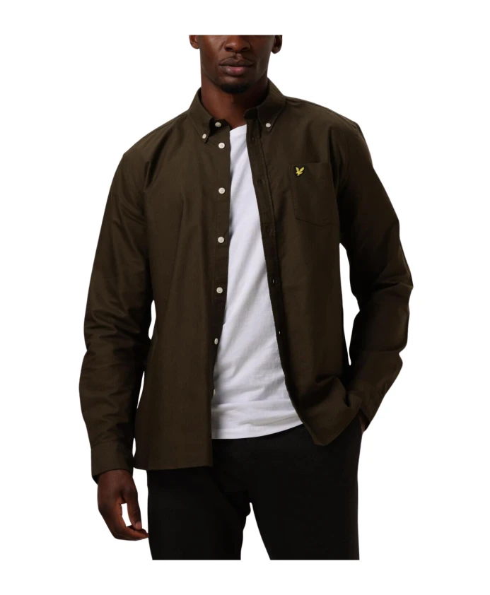 

Однотонная оксфордская рубашка для мужчин Lyle & Scott, зеленый