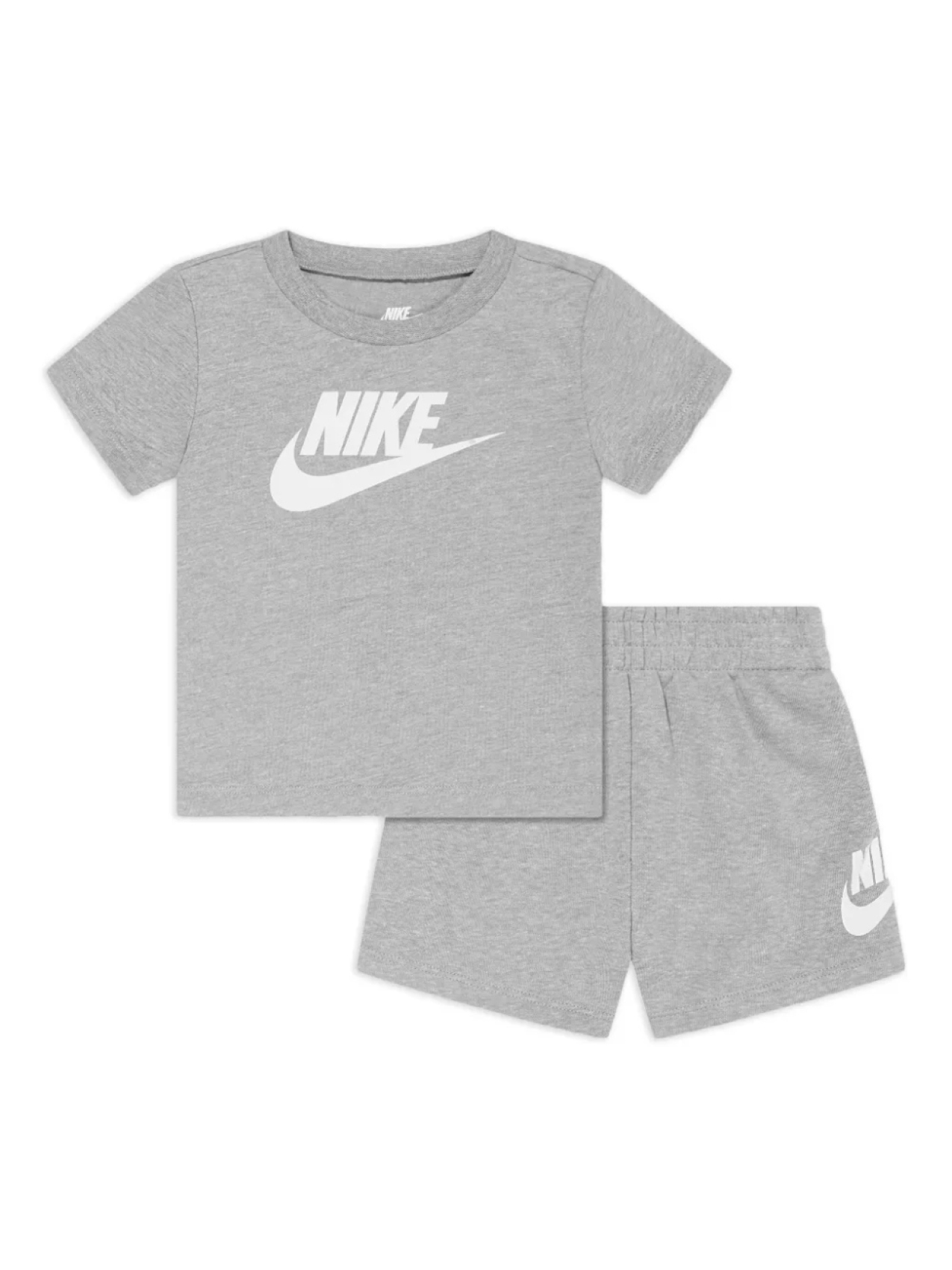 

Nike Kids комплект из футболки и шортов с логотипом, серый