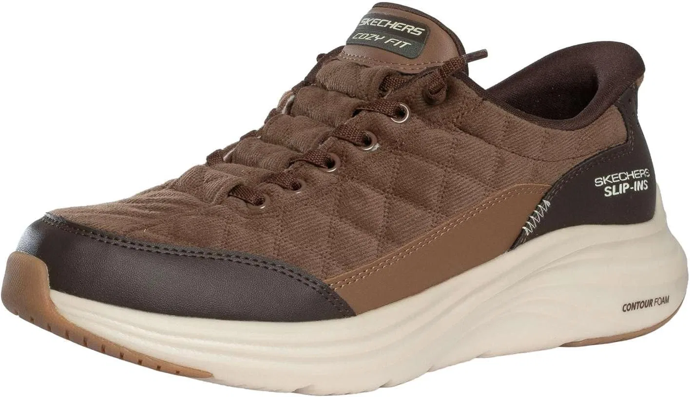 Мужские кроссовки Skechers Contour Foam Cordelux, Brown Corduroy Pu