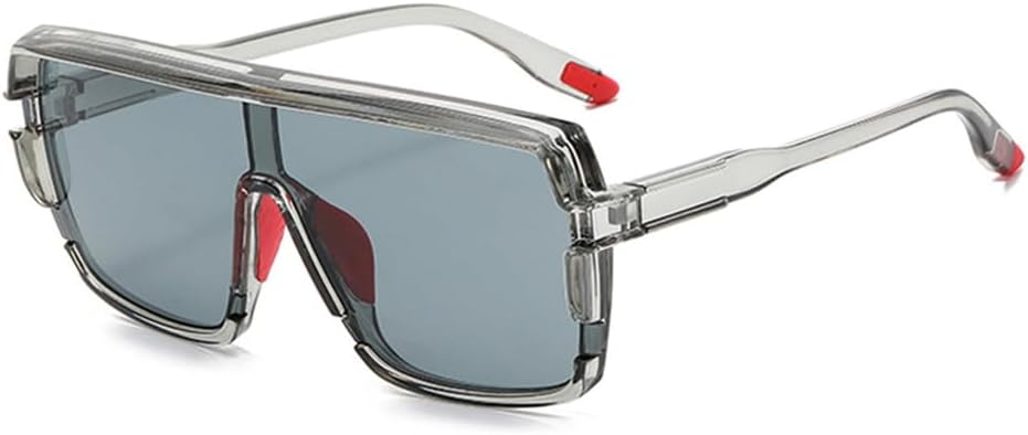 

Солнцезащитные очки в крупной оправе для мужчин, цельные линзы, солнцезащитные очки для женщин, зеленые, фиолетовые, с защитой от УФ-излучения UV400, аксессуары VFDHN, Grey