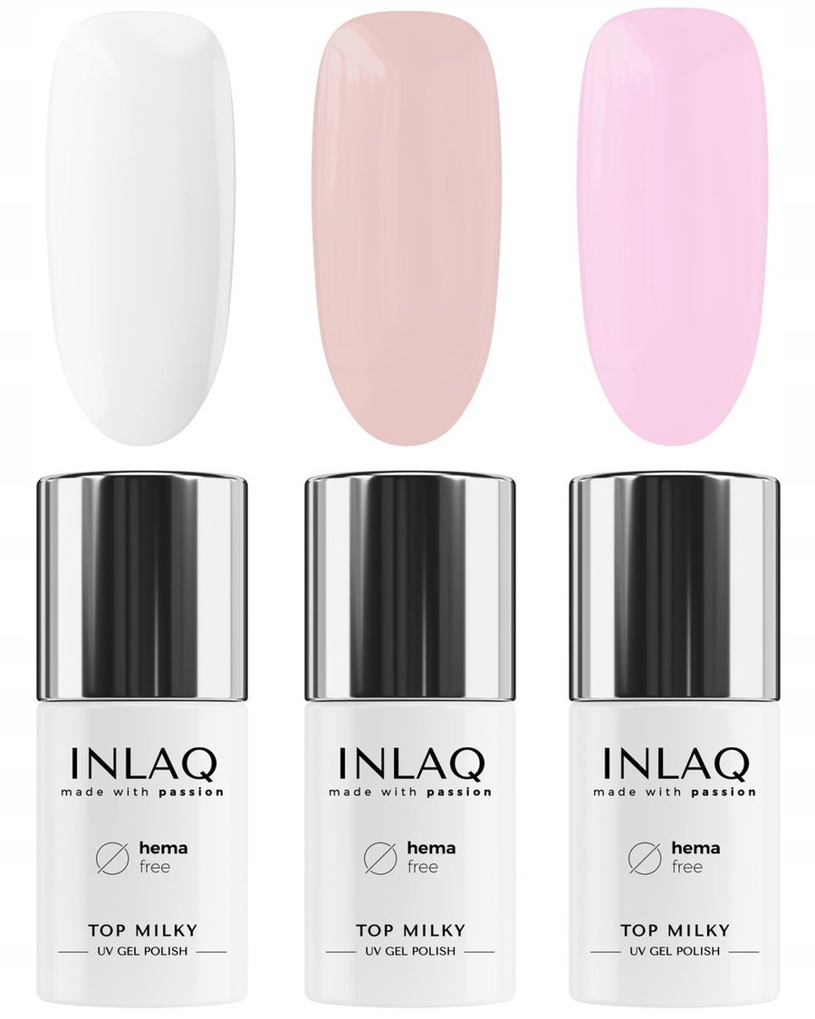 

INLAQ Top Milky Hybrid White Pink Nude Set of 3 Milky No Wipe