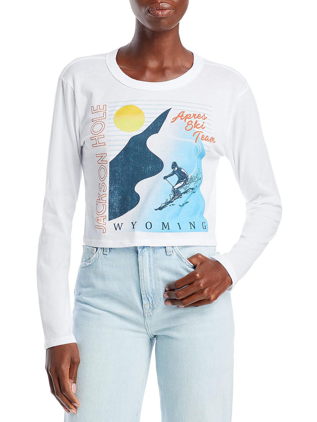 

Женская трикотажная укороченная футболка Chaser, цвет white/jackson hole