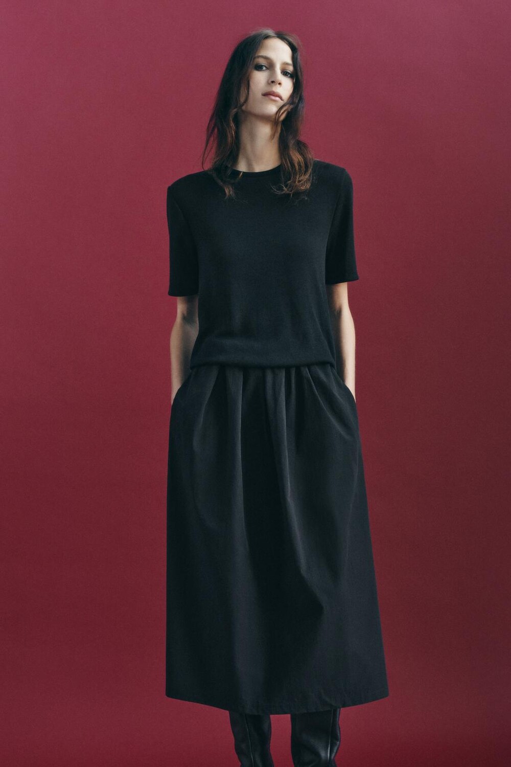 

Платье миди ZARA, черный