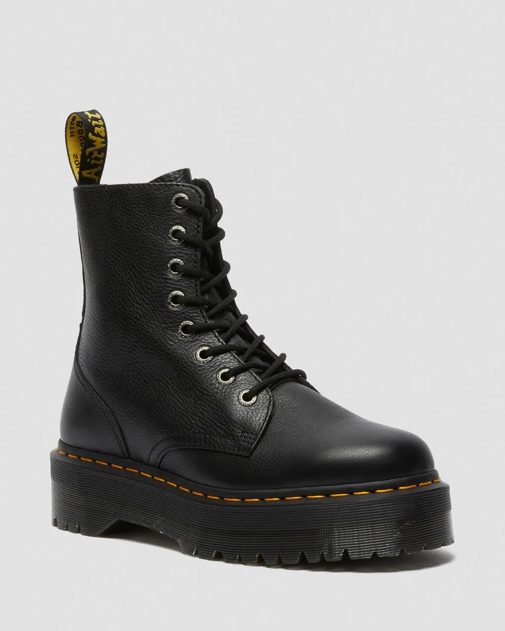 

Ботинки Dr. Martens Jadon III на кожаной платформе Pisa, цвет Black — Pisa