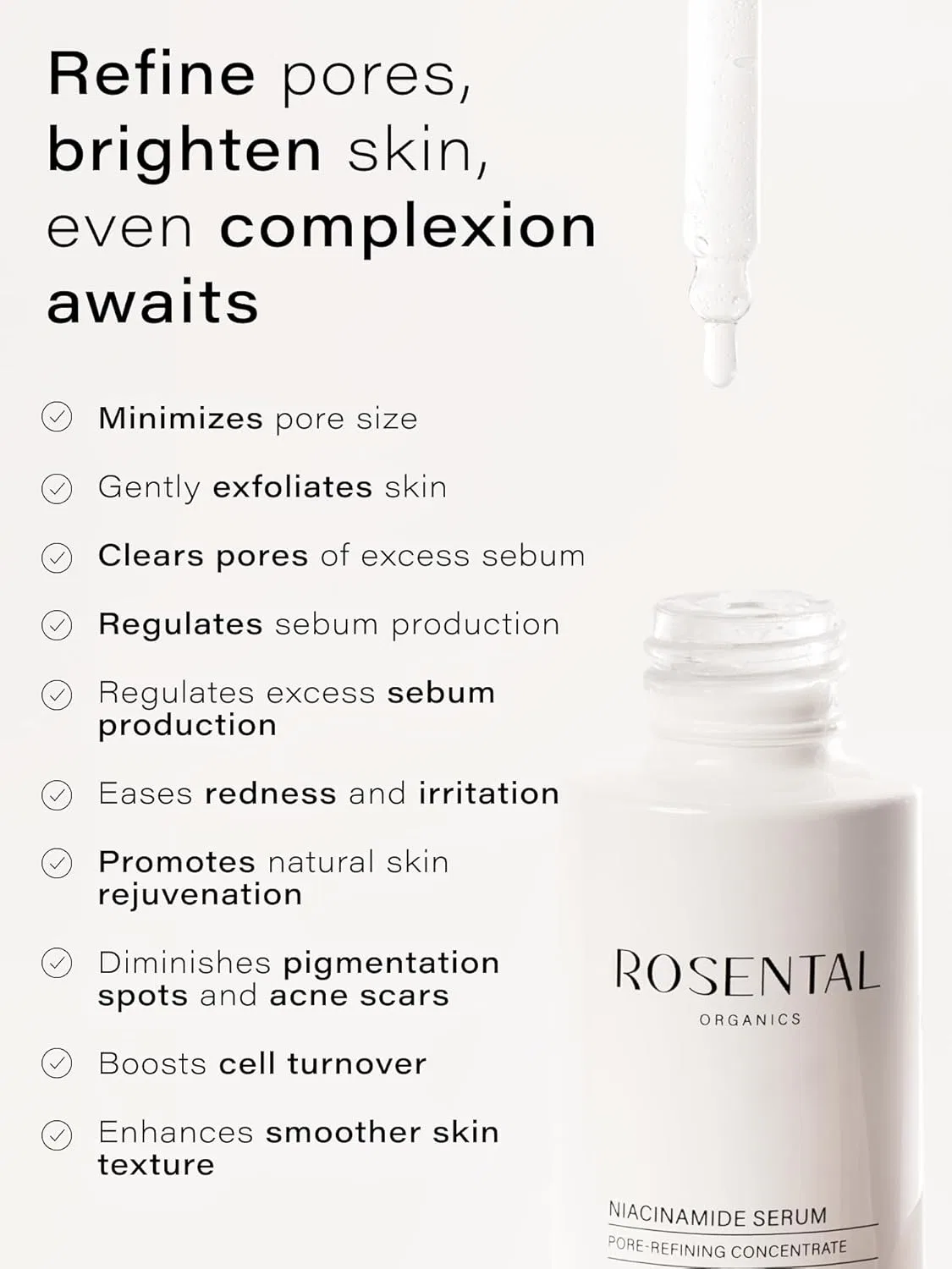 Сыворотка Rosental — «Niacinamide+ Serum Pore-Refining Treatment» от Organics — фото 2