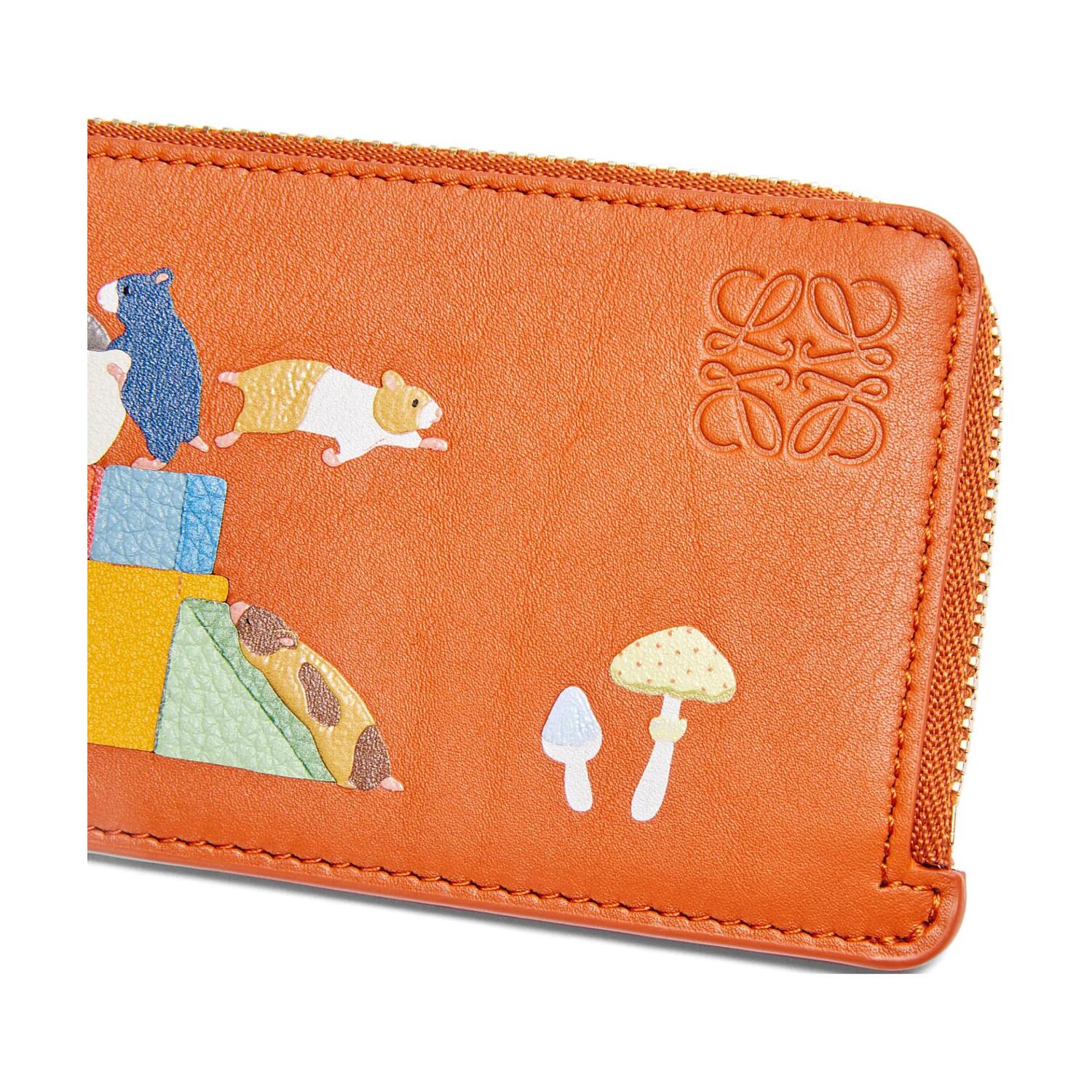 Suna Fujita Collaboration Кардхолдер из кожи Nappa Cow Женский Кленовый Лист Оранжевый LOEWE, Box(Set+Box) — фото 4