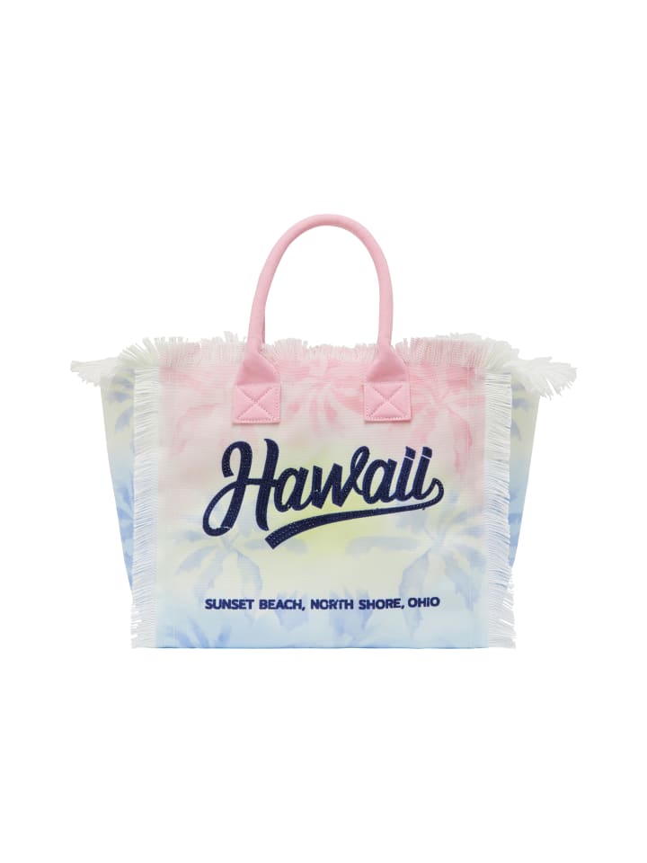 

Женская сумка-тоут розово-голубого цвета IZIA