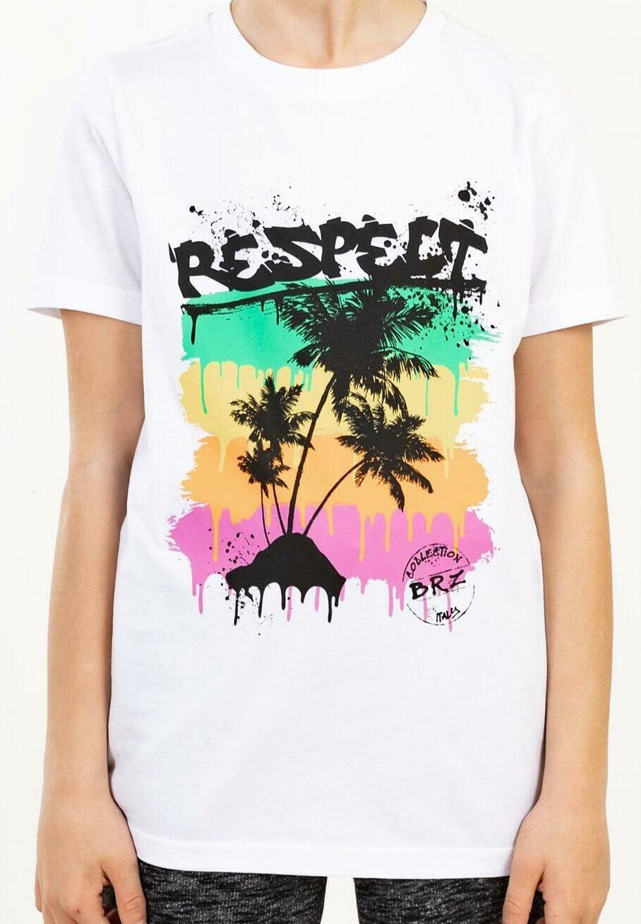 

Футболка с принтом PALM PRINTED SHORT SLEEVE BRZ Collection, белый