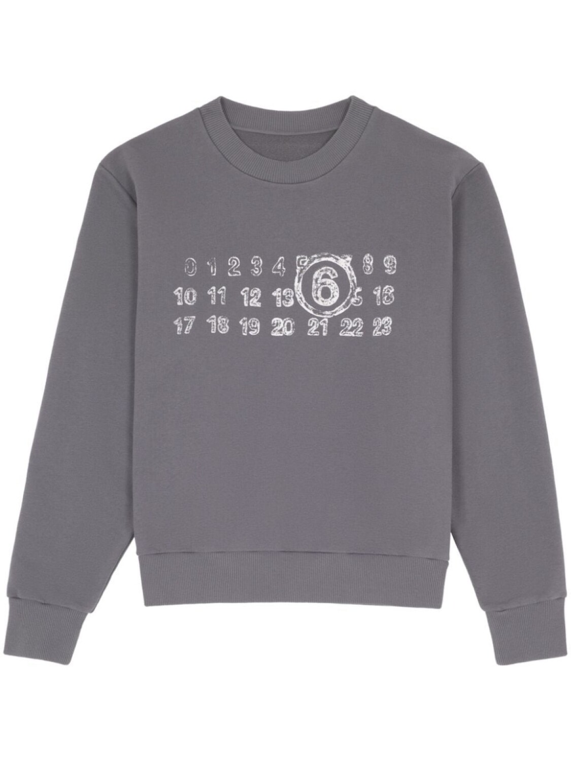 

MM6 Maison Margiela толстовка с принтом в виде цифр, серый