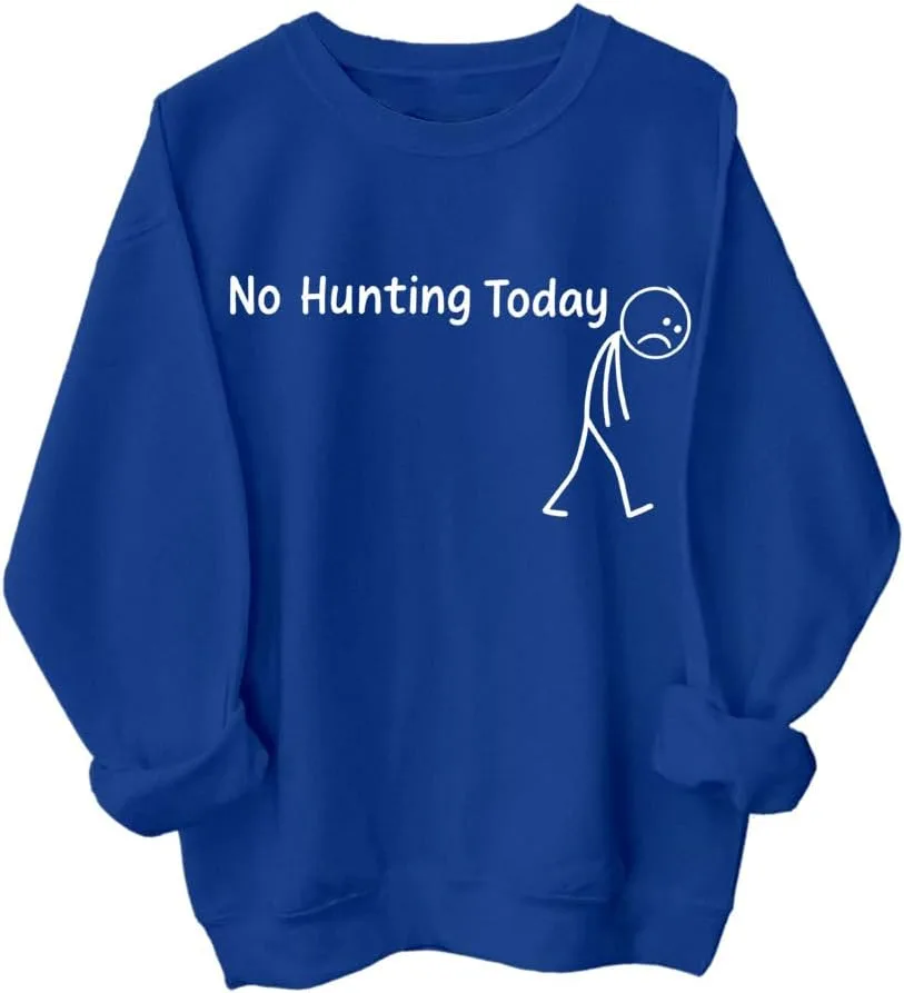 Толстовка с капюшоном No Hunting Today, длинный рукав