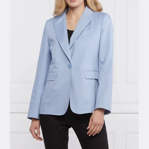 

Блейзер классического кроя с добавлением белья Max Mara, синий