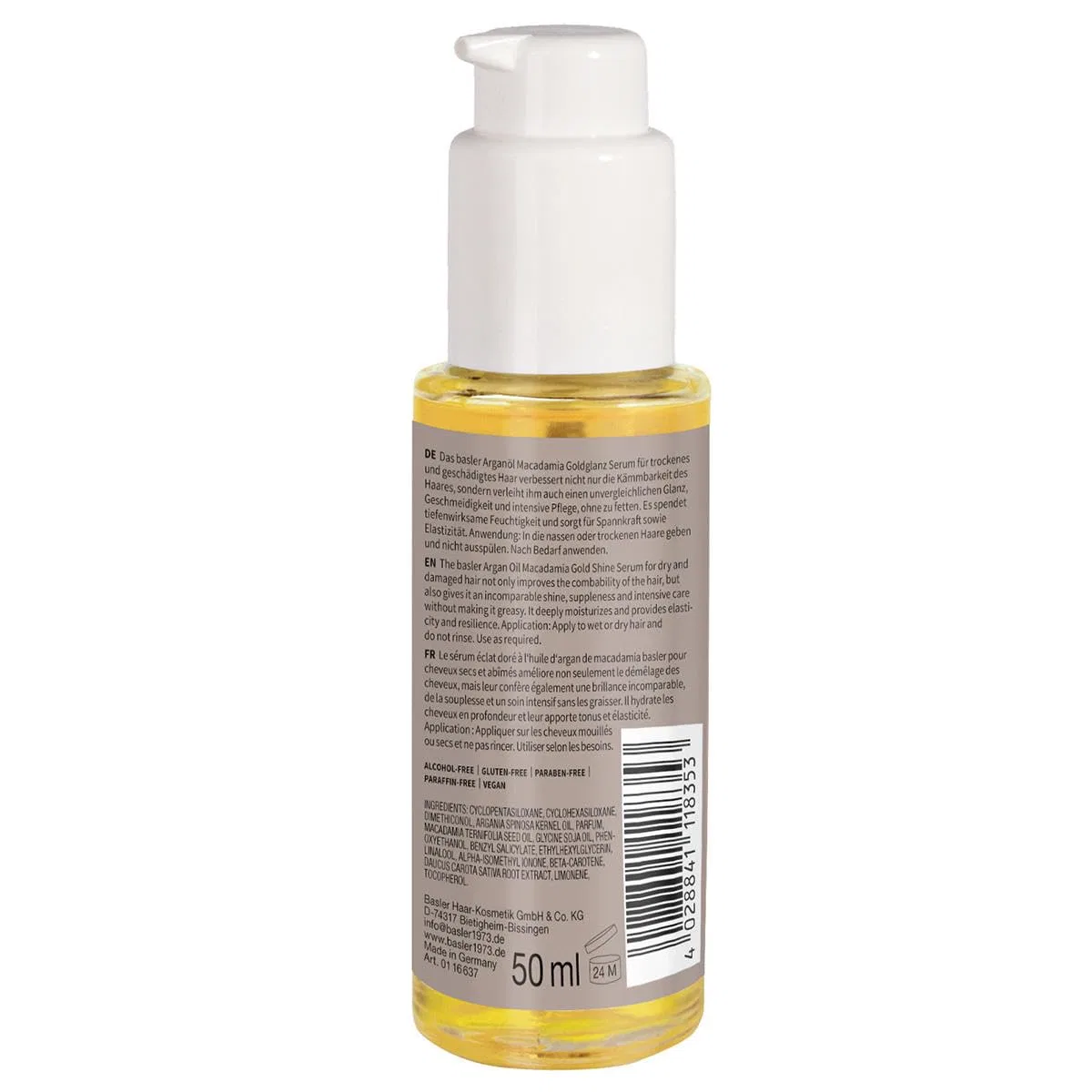 Сыворотка для волос «Argan Oil Macadamia Gold Gloss Serum» от Basler Basler — фото 3