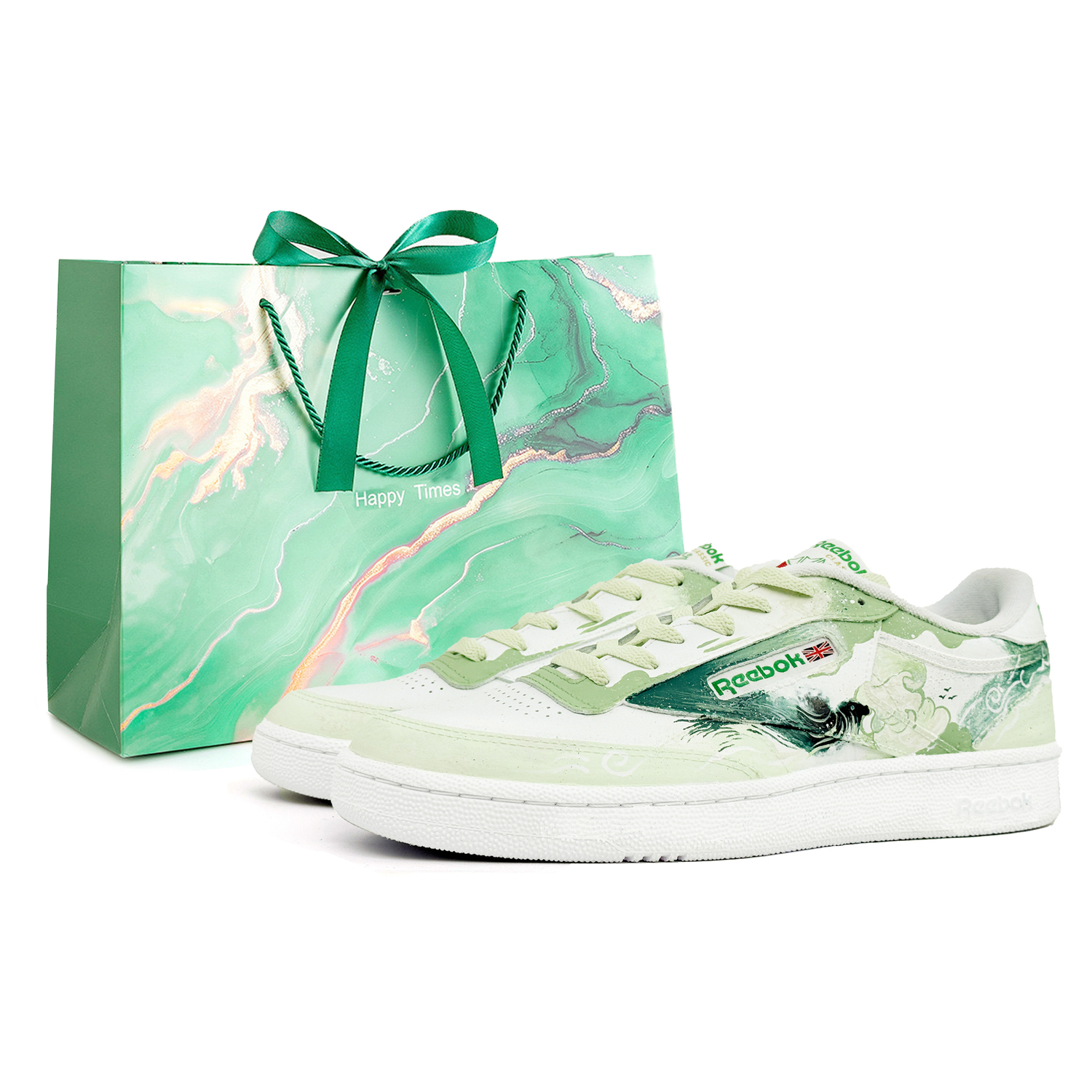 

Кроссовки Club C Abrasion Resistant низкие повседневные Unisex Reebok, зеленый