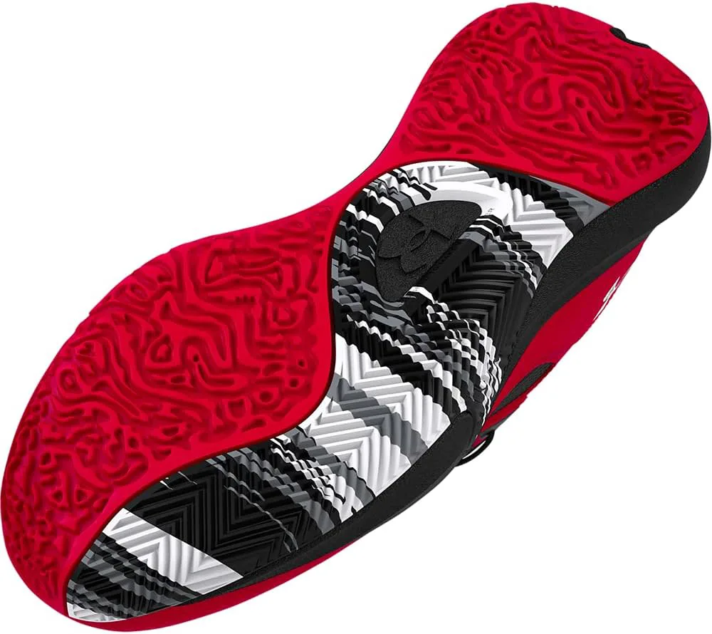 Баскетбольные кроссовки Under Armour Men's Lockdown 6, красный/черный/белый — фото 3