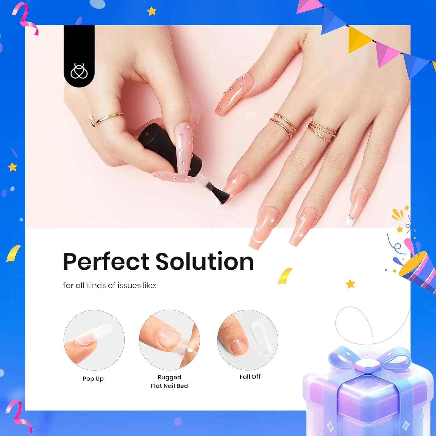 Гель для наращивания и клей для ногтей Beetles 7-в-1, 15 мл Beetles Gel Polish, Black — фото 3