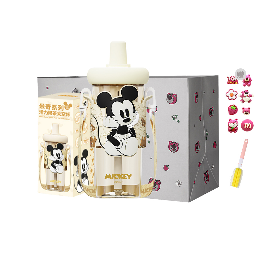 

Лотсо из пищевого материала, большой объем, удобная летняя портативная соломенная кружка 550 мл Disney, белый