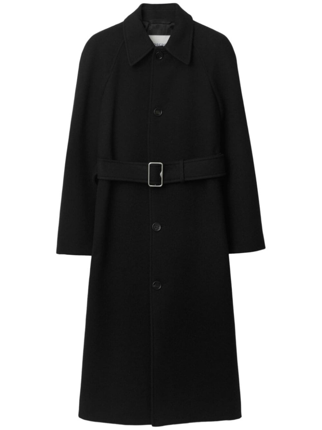 

Шерстяное пальто с поясом Burberry, черный
