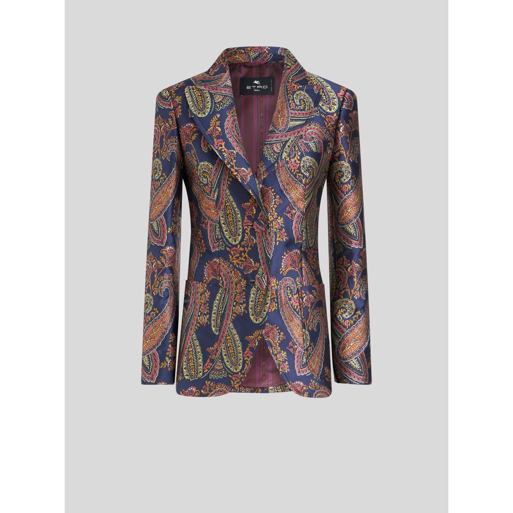 

КУРТКА С ЖАККАРДОВЫМ УЗОРОМ ПЕЙСЛИ ETRO, синий