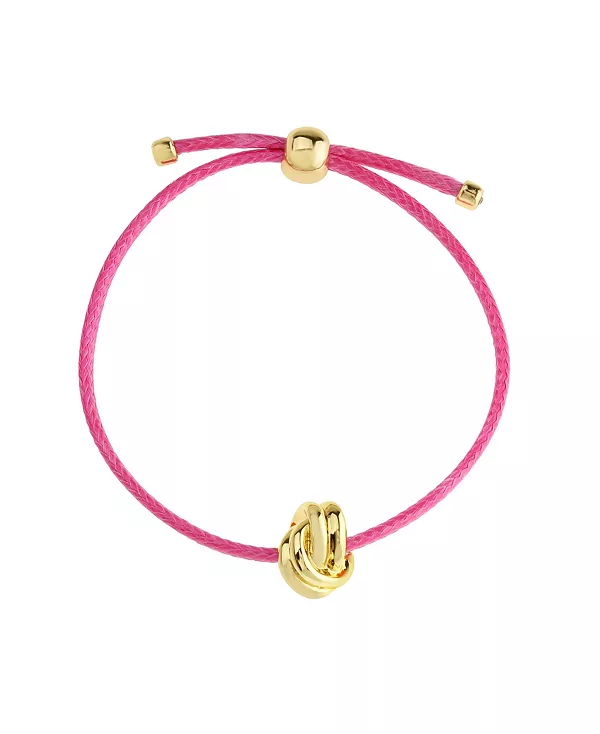 

Браслет-Слайдер «Дружба» с розовым узлом Steve Madden, pink/gold