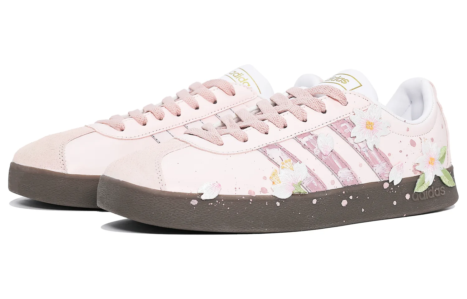 Adidas VL COURT 2.0 Abrasion Resistant Slip Resistant Low top Skateboard Shoes Unisex Cherry Blossom Pink — фото 4