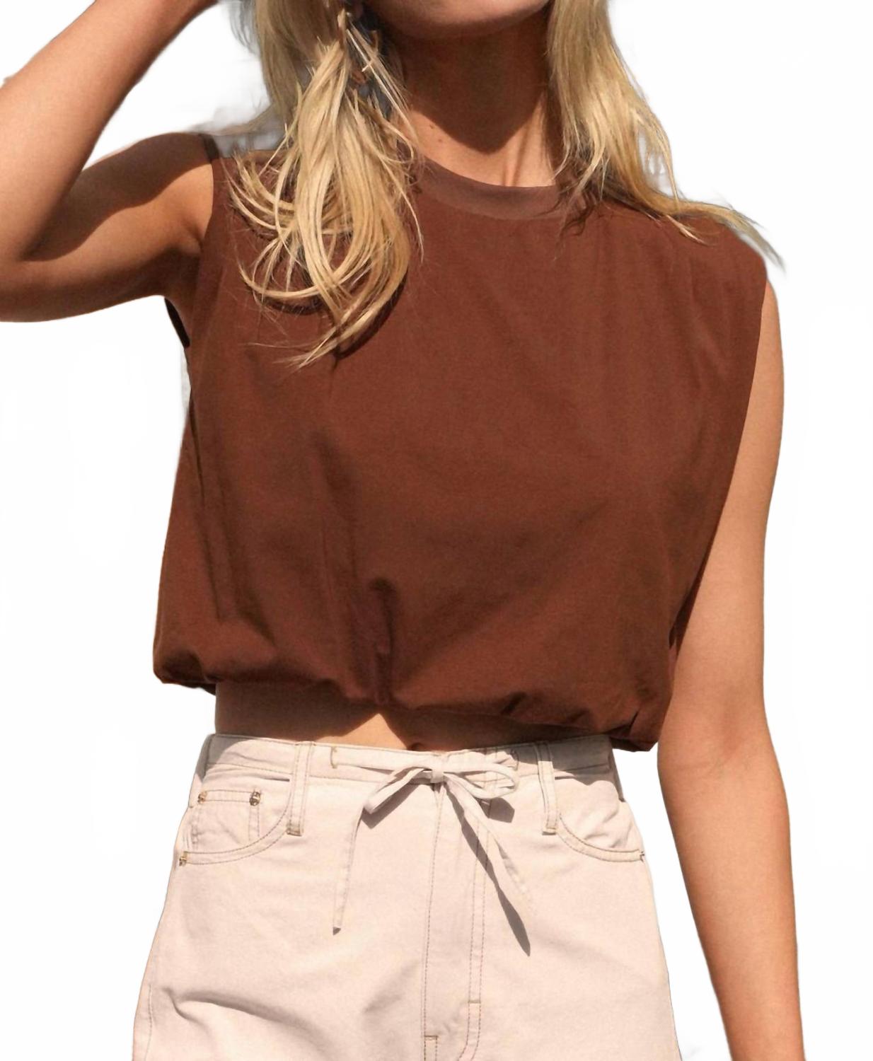 

GREYLIN Топ-пуховый Alisa с подплечниками, коричневый