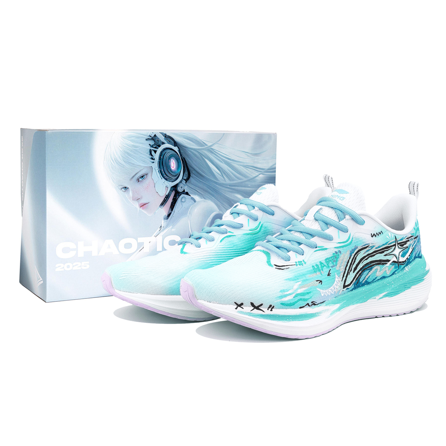 

Женские кроссовки Wuyue для бега с амортизацией, отскоком и устойчивостью к истиранию, низкие, повседневные LINING, зеленый