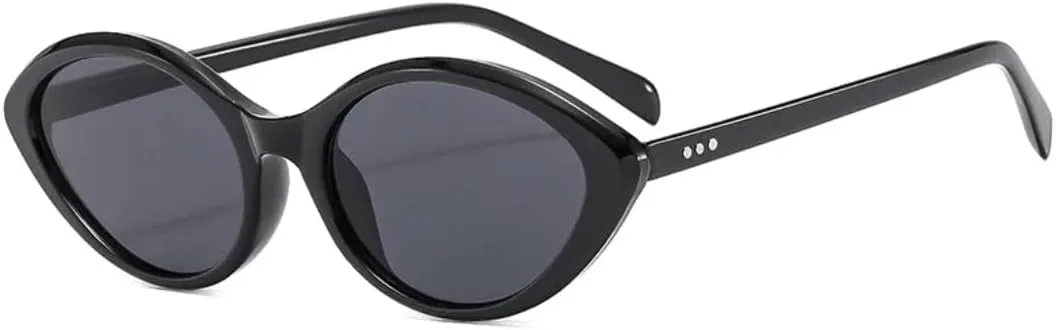 

Солнцезащитные очки для мужчин и женщин - защита UV400 - овальная оправа, линзы конфетных цветов, для занятий спортом на открытом воздухе и вождения DSVIGF, Black