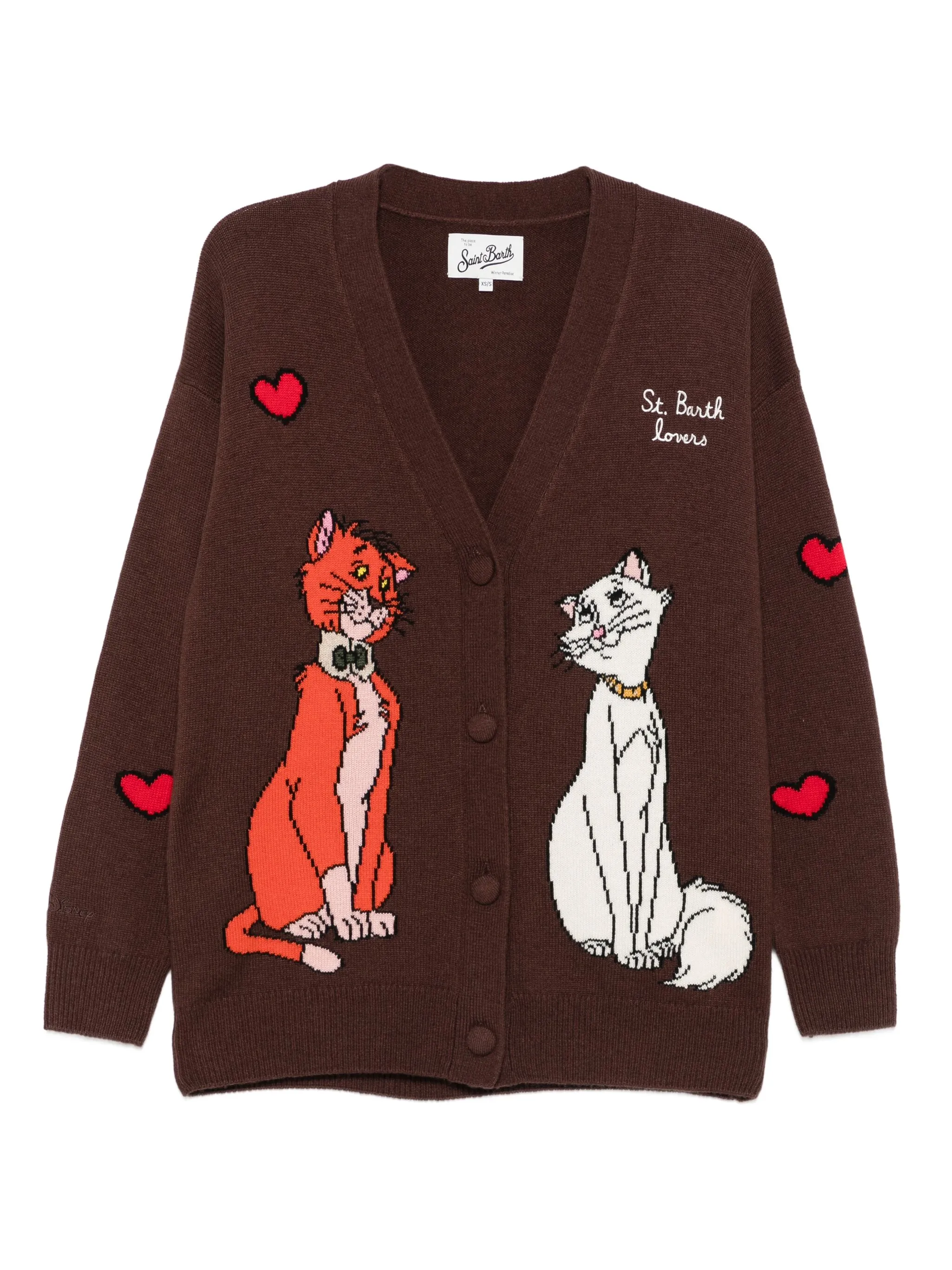 

Кардиган вязки интарсия Mc2 Saint Barth, коричневый