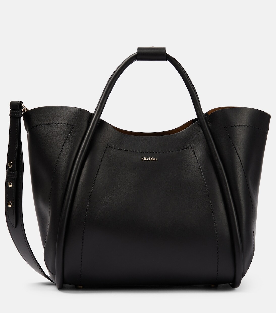 

Большая сумка из морской кожи Max Mara, черный