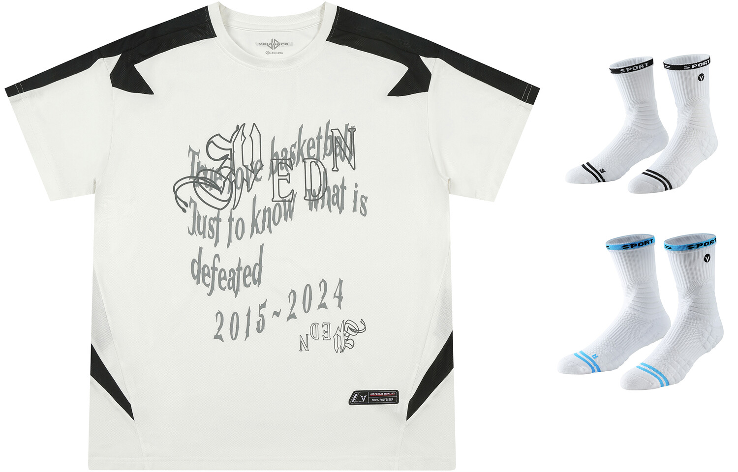 

Баскетбольная майка унисекс VEIDOORN, Белый ангел + две пары баскетбольных носков (случайный цвет)