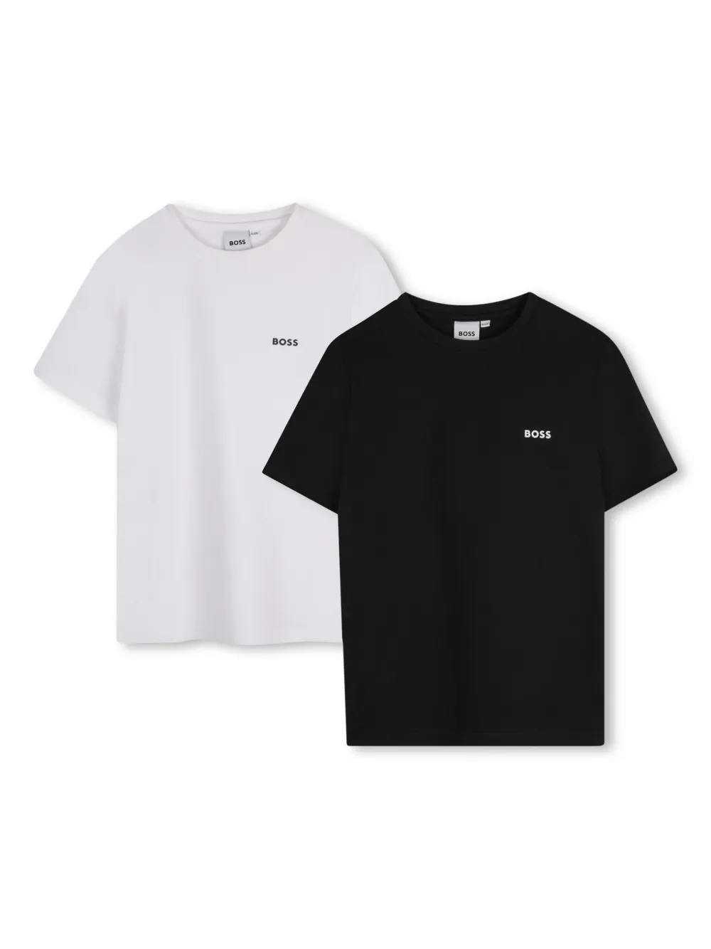 

Комплект из двух футболок с логотипом Boss Kidswear, черный