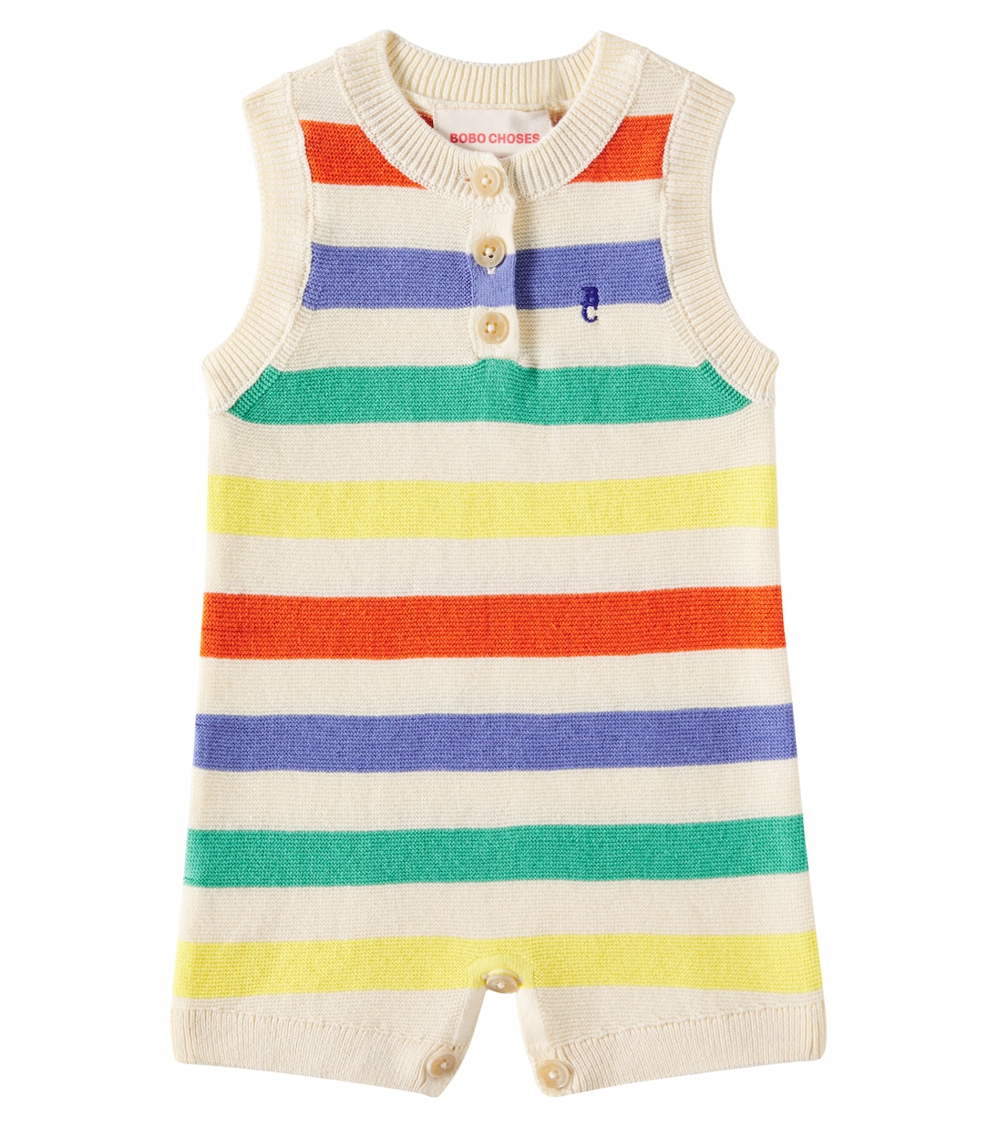 

Детский полосатый трикотажный хлопковый комбинезон Bobo Choses, разноцветный
