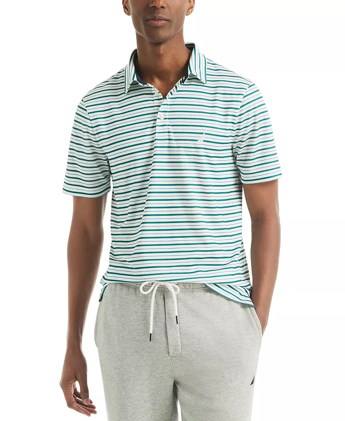 

Мужская полосатая рубашка-поло для гольфа с коротким рукавом Nautica, зеленый