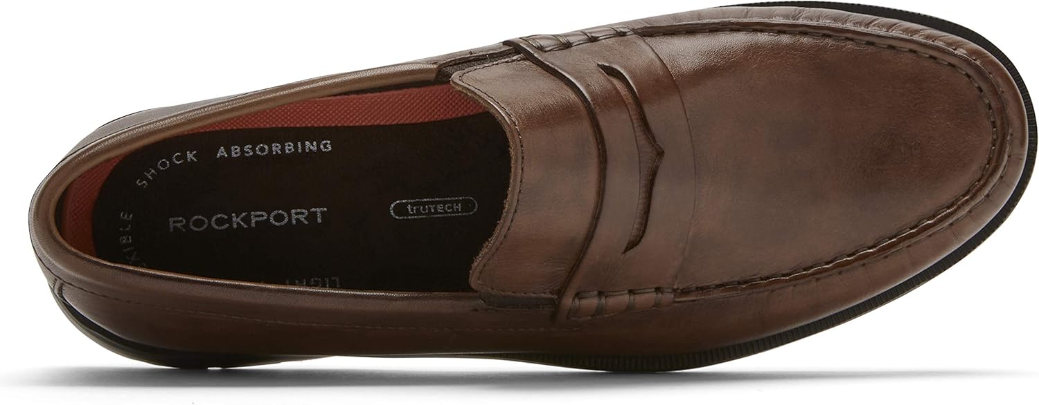 Мужские лоферы Rockport Palmer Penny, Cognac Antique — фото 3