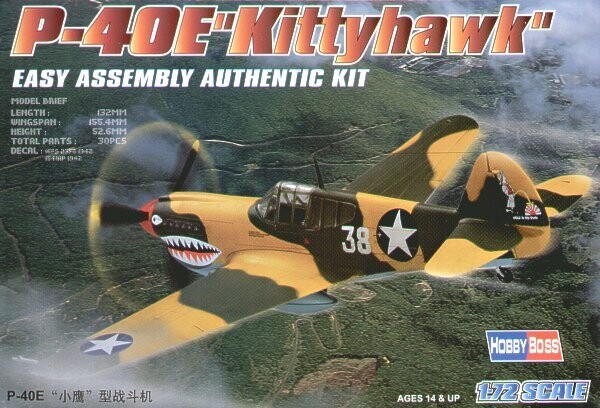 

Hobby Boss, P40E Kittyhawk, Комплект модели,