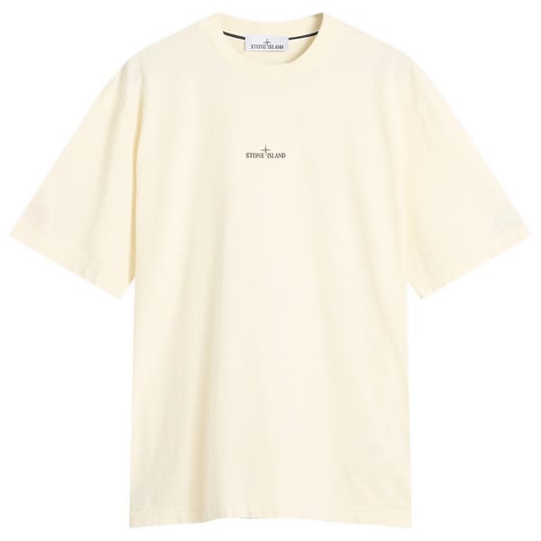 

Футболка с промышленным принтом Stone Island, цвет ivory